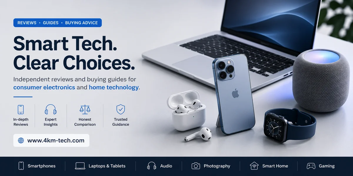 4KM Tech — Independent reviews and buying guides for consumer electronics and home technology.